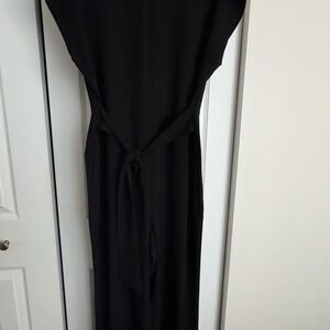 LOFT Black Jumpsuit with Tie Waist
